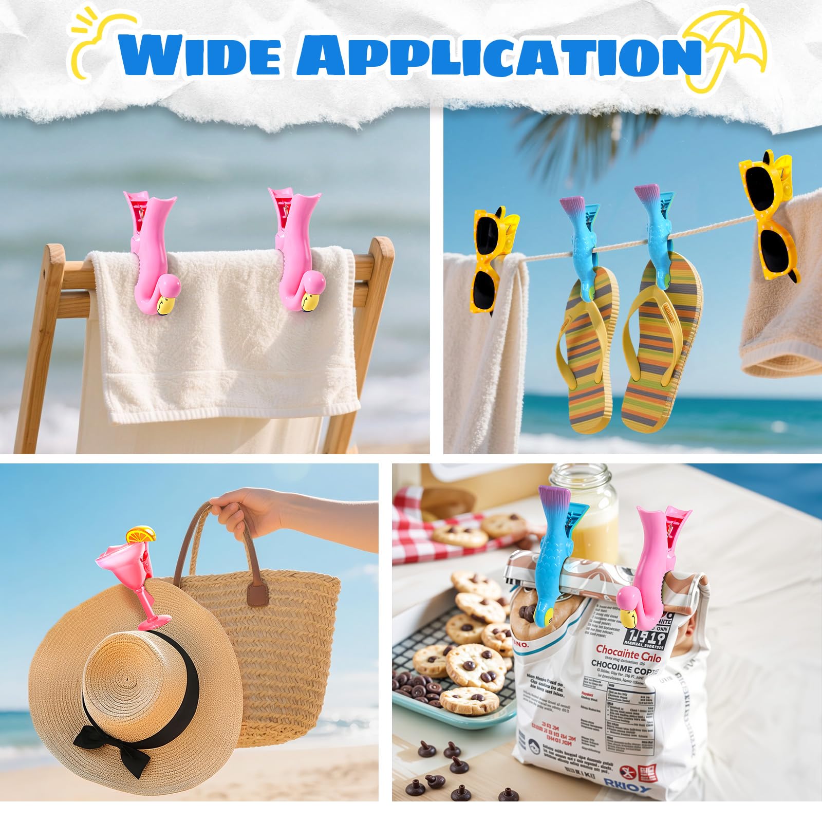 Autubin sunglasses clip keeps towels attached at poolside