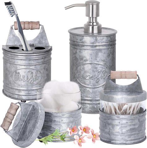 Autumn Alley galvanized soap dispenser for farmhouse baths with easy dispensing