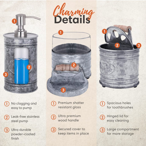 Autumn Alley q-tip glass jar adds vintage charm and easy access