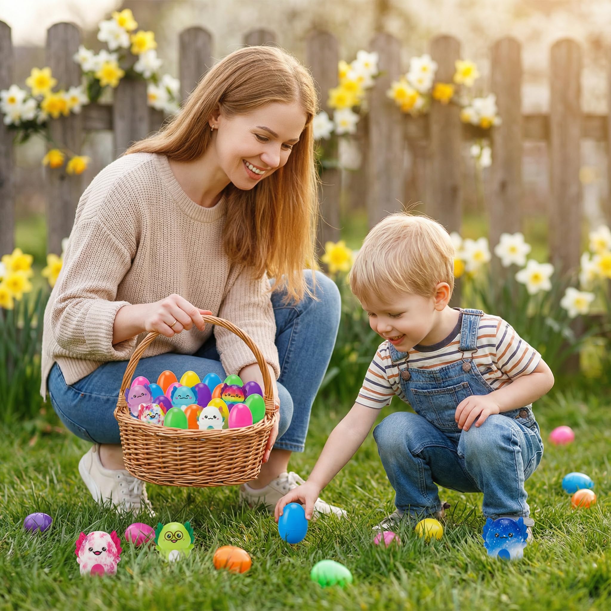 AUUGUU Easter eggs easy to spot for hunts and events.