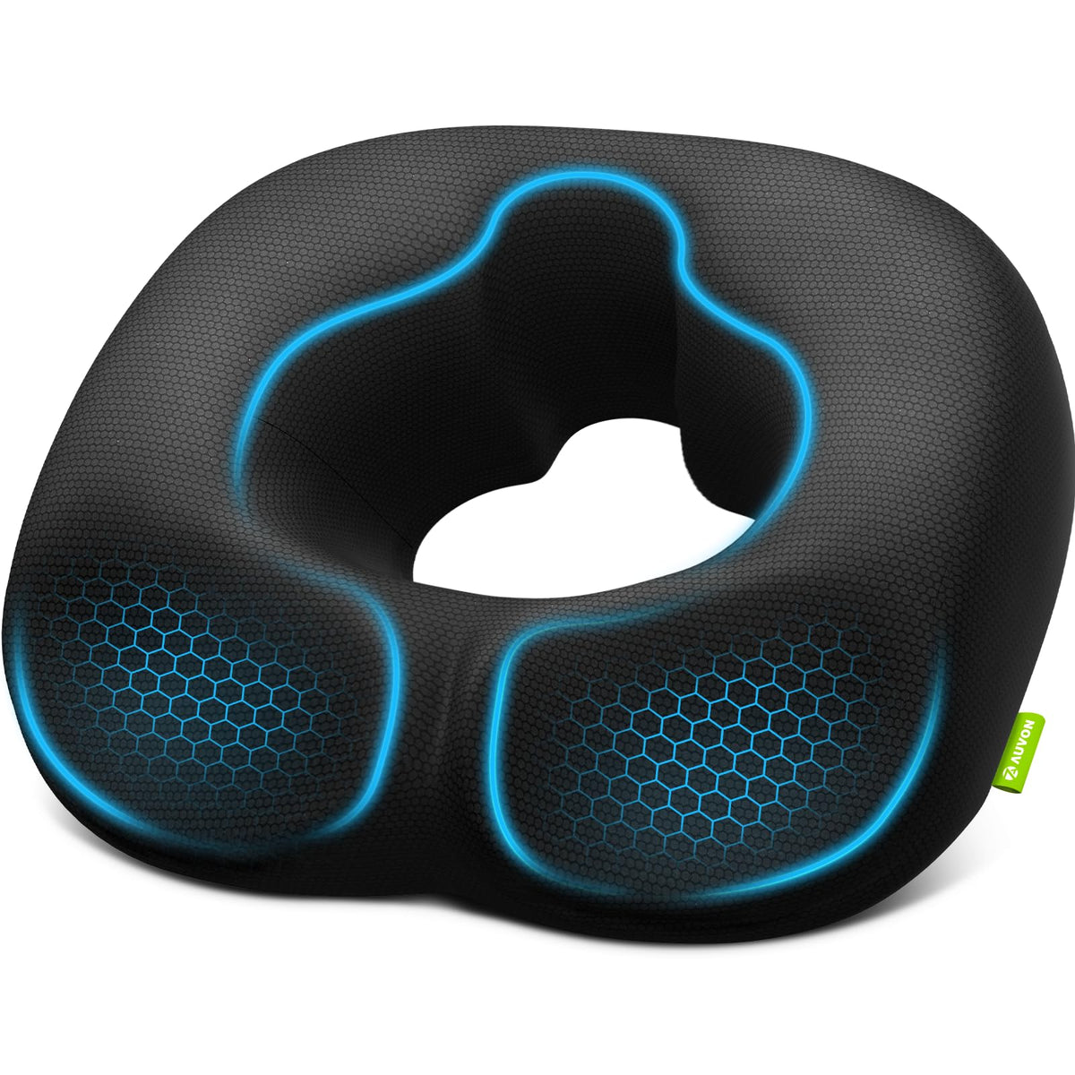 AUVON donut pillow with central hollow for targeted sitting relief