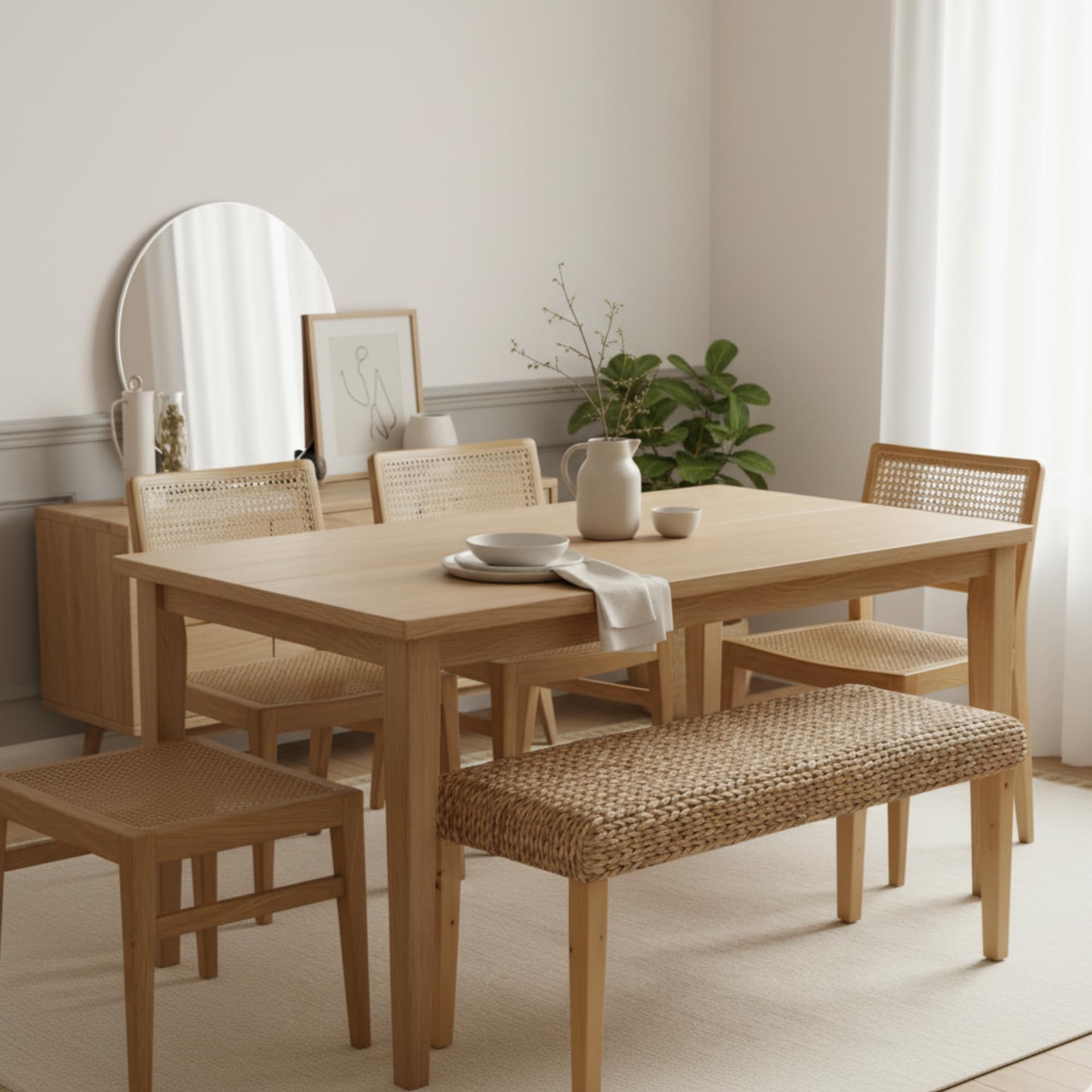 AV CONNECT end-of-bed bench provides space-saving seating at bedside.
