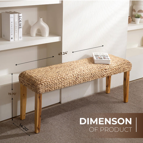 AV CONNECT handwoven seat close-up showcases water hyacinth texture and craft.