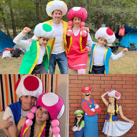 Avafierce anime mushroom hat in blue for costumes and photos.