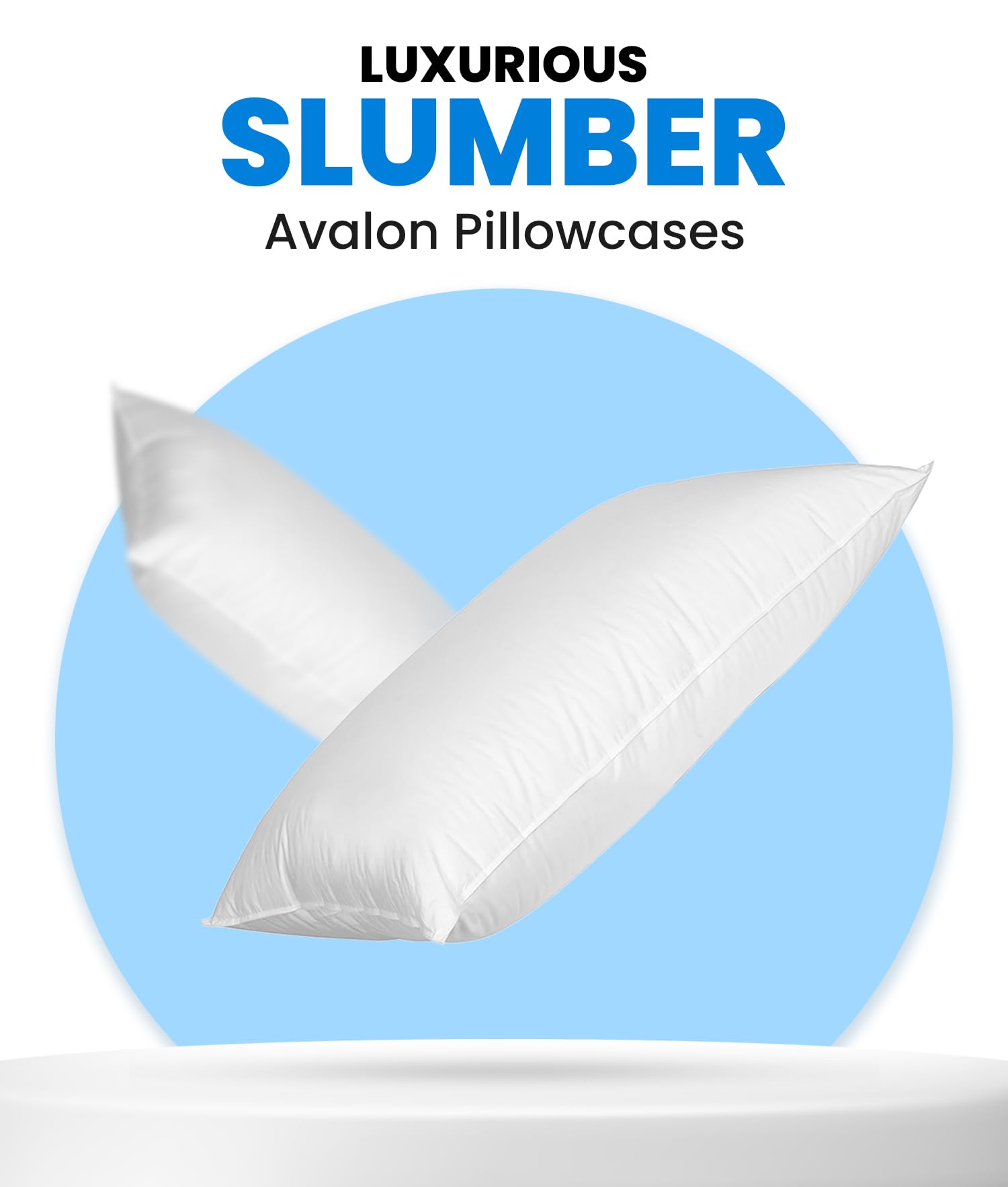 Avalon Bedding hotel-quality pillowcase pack 12 for easy styling.