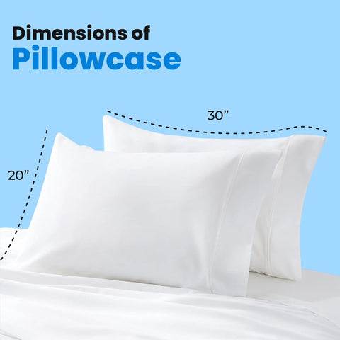 Avalon Bedding pillowcase 20x30 white, easy machine-wash care.