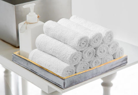 Avalon Towels 100-percent cotton towel delivers softness and absorbency for quick drying.