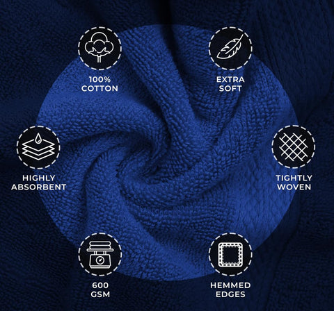 Avalon Towels 600gsm ring-spun cotton for high absorbency and durability.