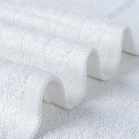 Close view of bamboo-viscose blend in Avalon Towels for luxury softness.