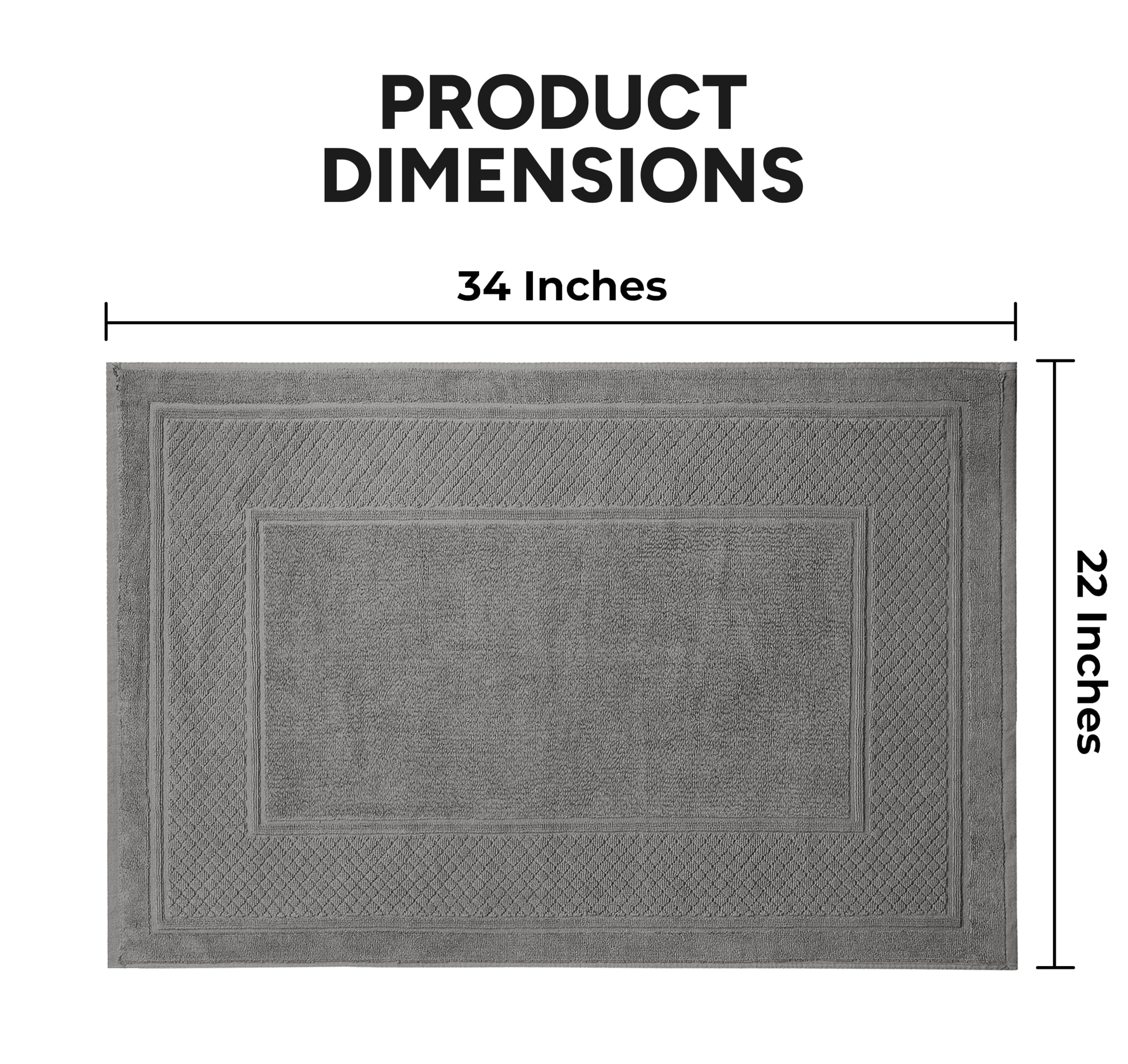 Avalon Towels grey bath mat easy care lint-free washing