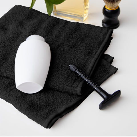 Avalon Towels being used for hair-drying in a salon-style setting