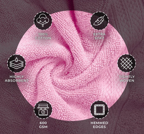 Avalon Towels closeup shows 600 GSM fibers and premium cotton feel