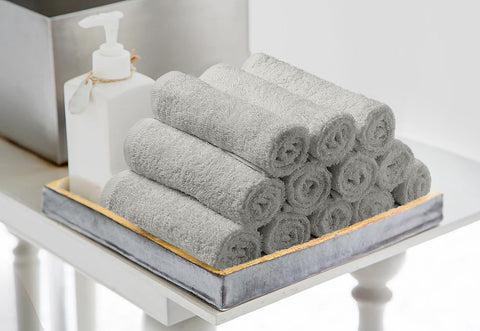 Avalon Towels 100 percent cotton ring spun fabric delivers softness and durability.
