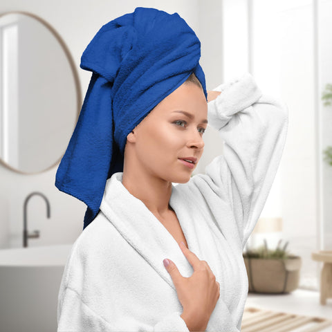 Avalon Towels royal blue bath towels ready for daily use and absorbency.