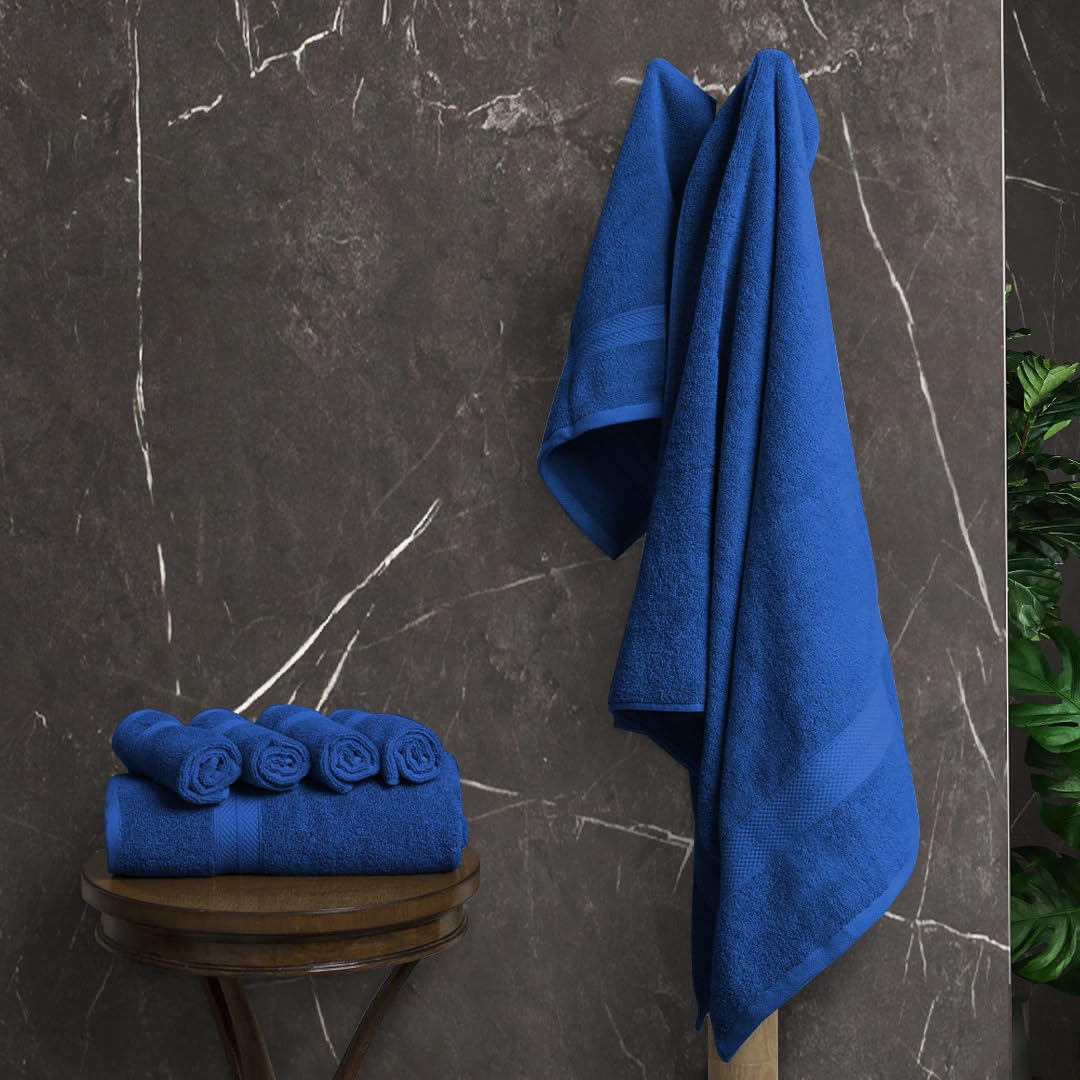 Avalon Towels royal blue washcloths for gentle cleansing and quick drying.