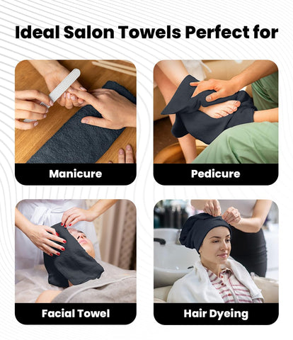 Avalon Towels non-abrasive grey towel keeps hands and skin smooth.