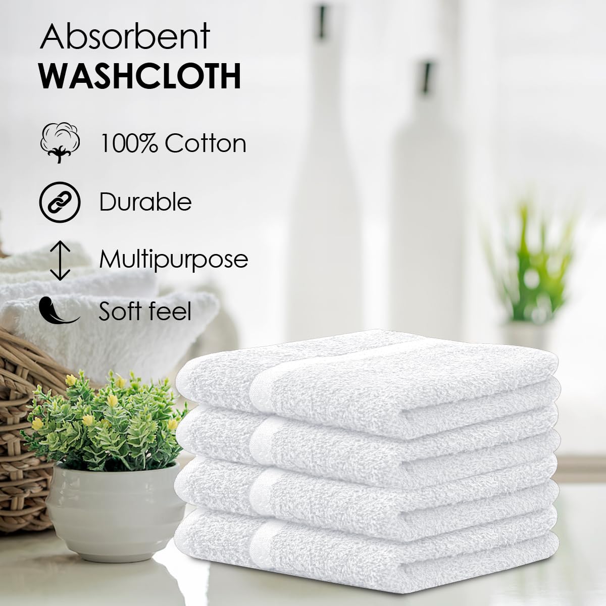 Avalon Towels washcloth bulk packaging display - clear bulk packaging