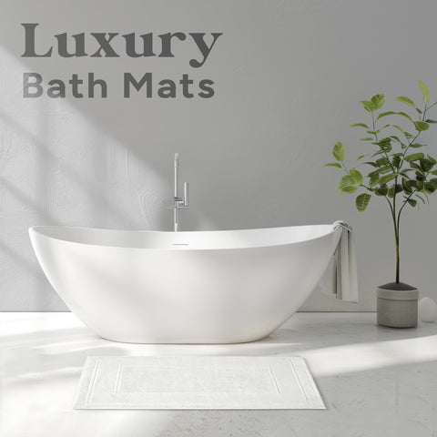 Avalon Towels White Bath Mat ultra-absorbent and quick-drying for busy mornings