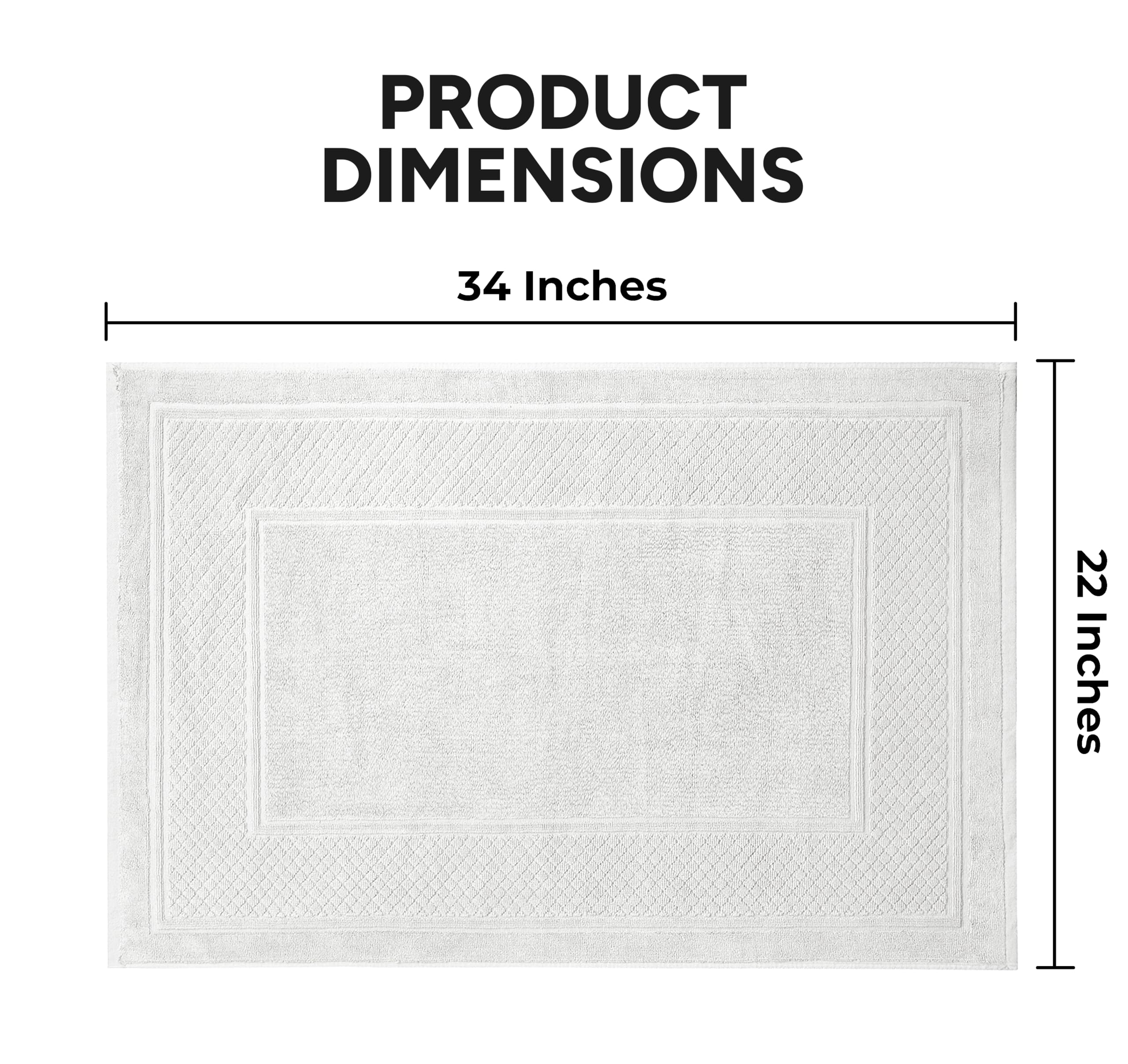 Avalon Towels White Bath Mat lifestyle shot for a spa-like bathroom