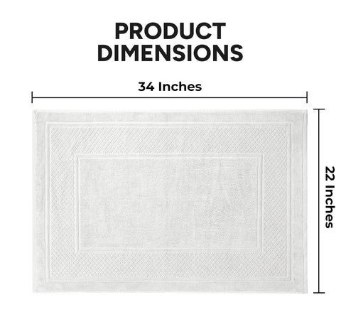 Avalon Towels White Bath Mat lifestyle shot for a spa-like bathroom