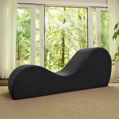 Avana Sleek Chaise Yoga side view highlights compact, space-saving design for home stretches.
