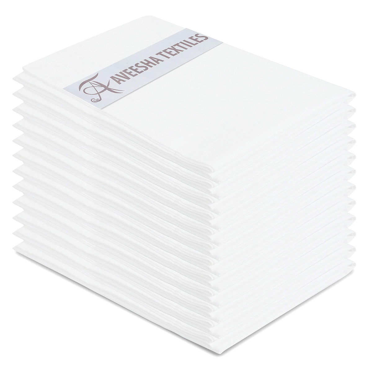 Aveesha 12-pack white queen pillow case fits 20x30 pillows for home or hotel use.