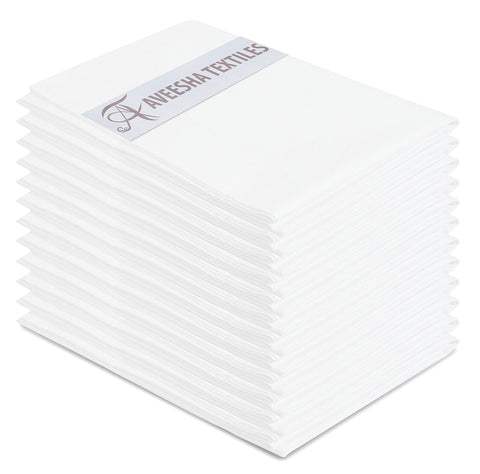 Aveesha 12-pack white queen pillow case fits 20x30 pillows for home or hotel use.