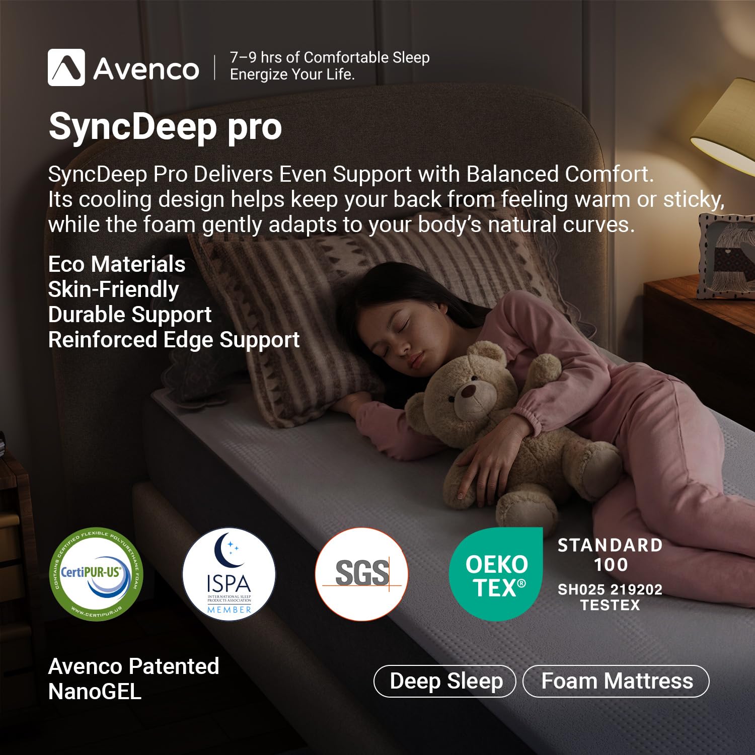 Avenco active breathing channel supports steady airflow for dry sleep
