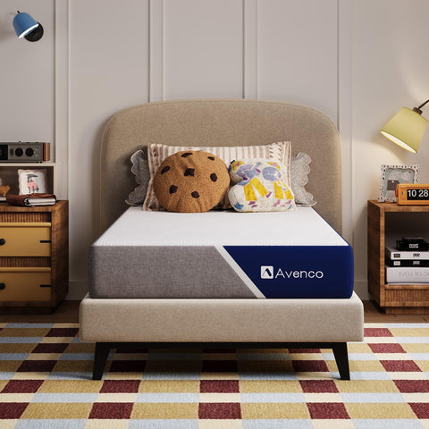 Avenco 8-inch twin mattress open-cell foam promotes breathable comfort for cool nights