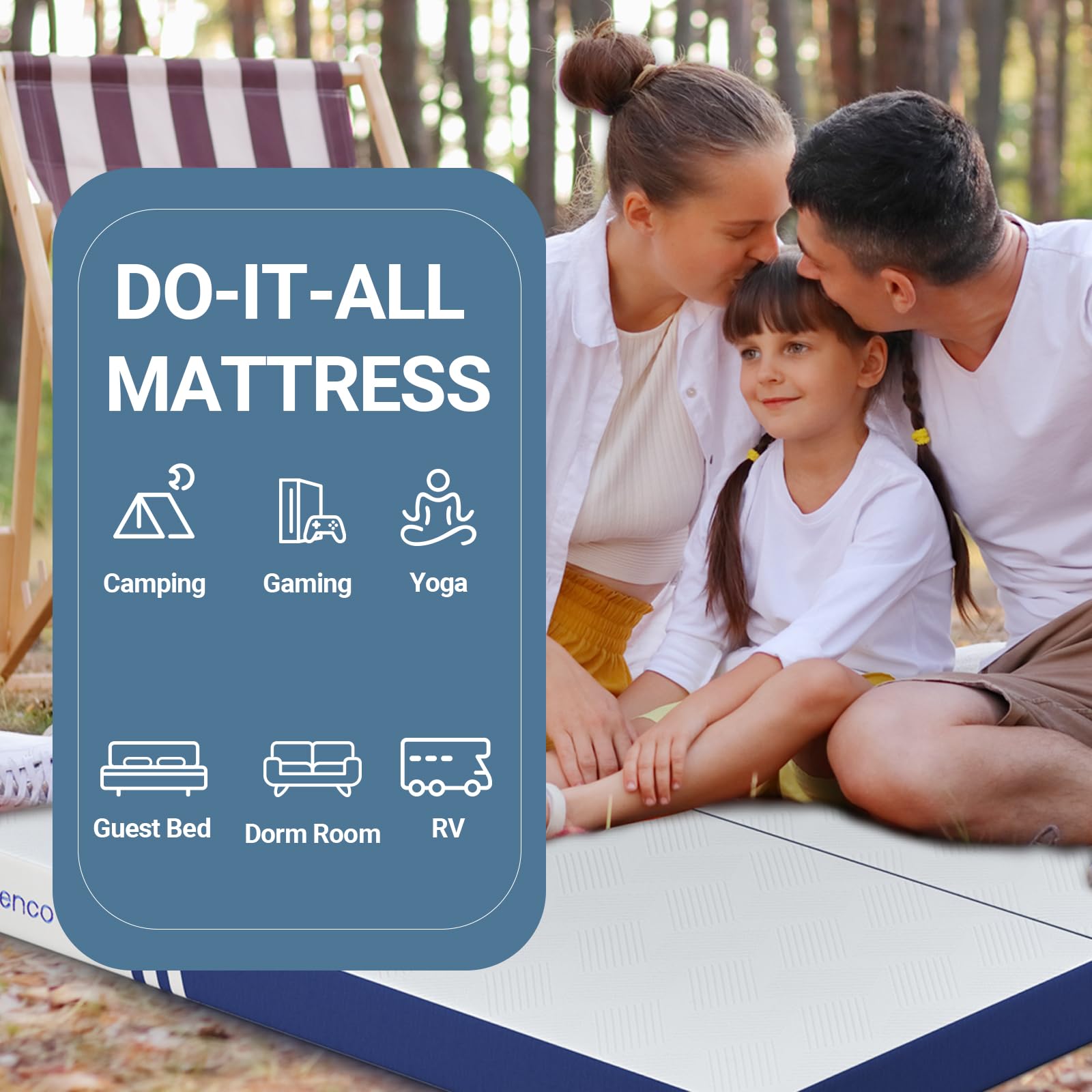 Avenco non-slip bottom keeps the mattress from sliding on smooth floors.