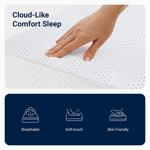 Avenco cooling gel memory foam delivers breathable surface for cooler nights.
