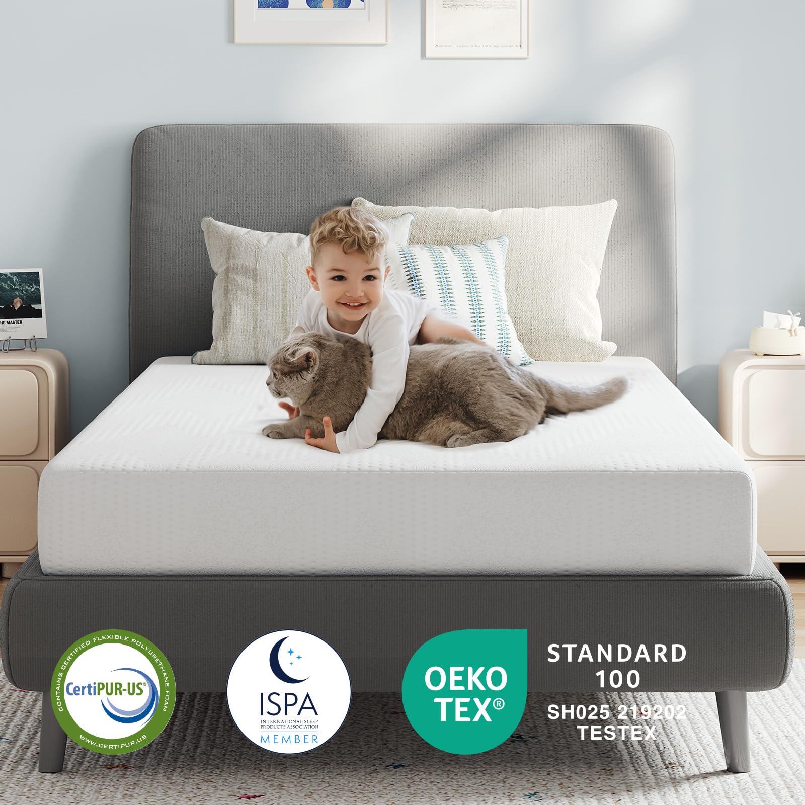 Avenco kids' room scene shows a cozy, sleep-friendly surface.