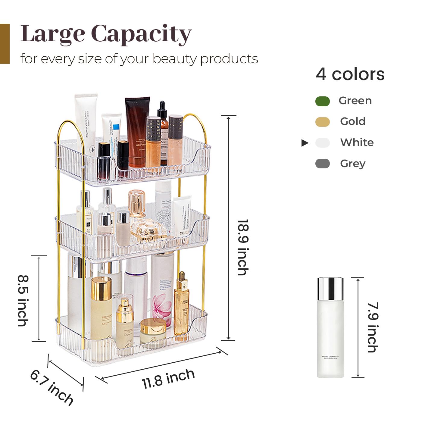 Aveniee open shelves display vertical storage for quick daily access.