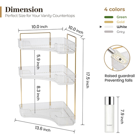 Durable ABS construction with PET brackets for sturdy bathroom storage.