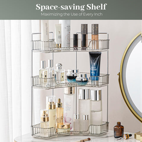 Aveniee gray vanity tray adds elegant storage in any room