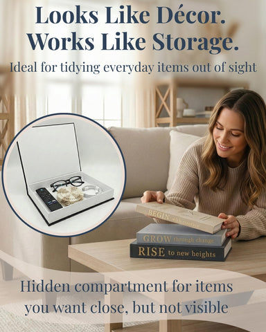 AVIDA decorative books set on a shelf enhances organized, stylish decor.