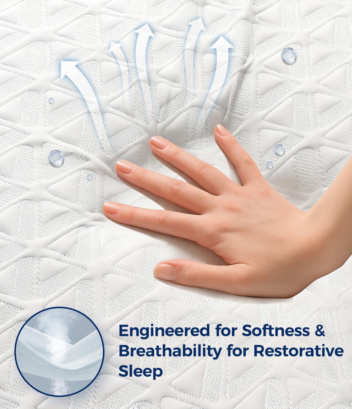 AVIKEN 3D Air Fabric stays breathable and cool through the night.