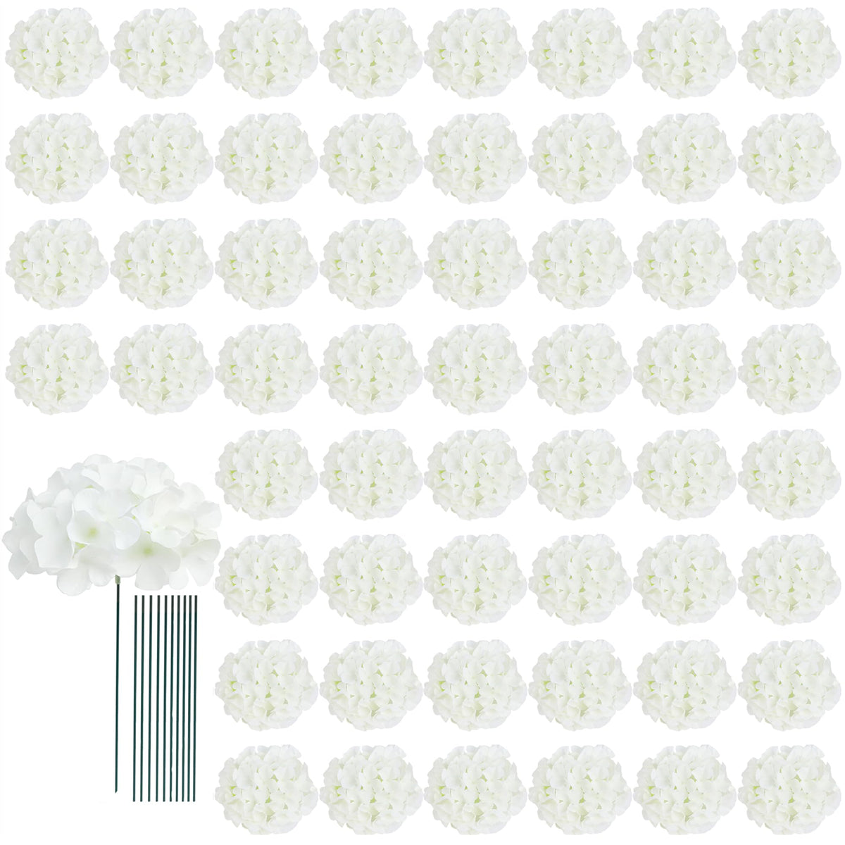 AVIVIHO white hydrangea bouquet head for elegant wedding decor
