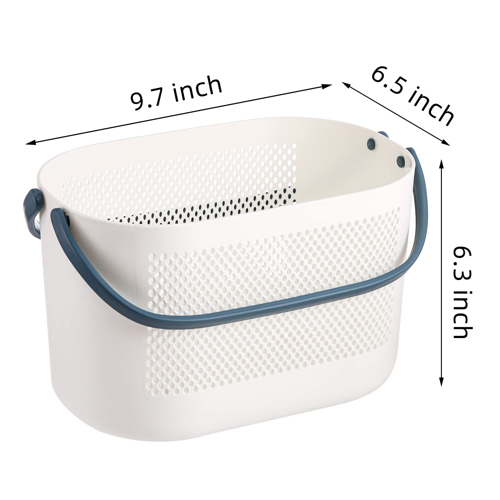 AVLA BPA-free plastic baskets offer durable bathroom storage for essentials.