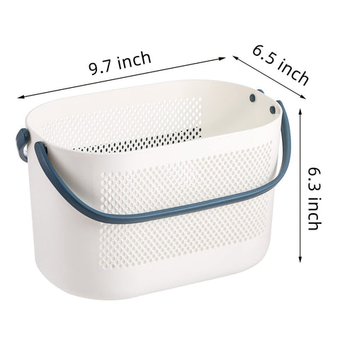 AVLA BPA-free plastic baskets offer durable bathroom storage for essentials.