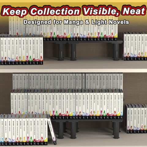 AVMDOM manga shelf riser black finish adds contemporary style to shelves