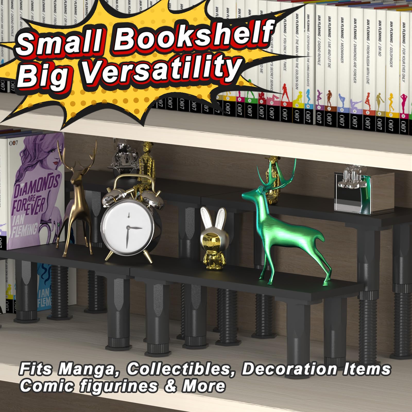 AVMDOM manga shelf riser compact space-saving design for desks and shelves