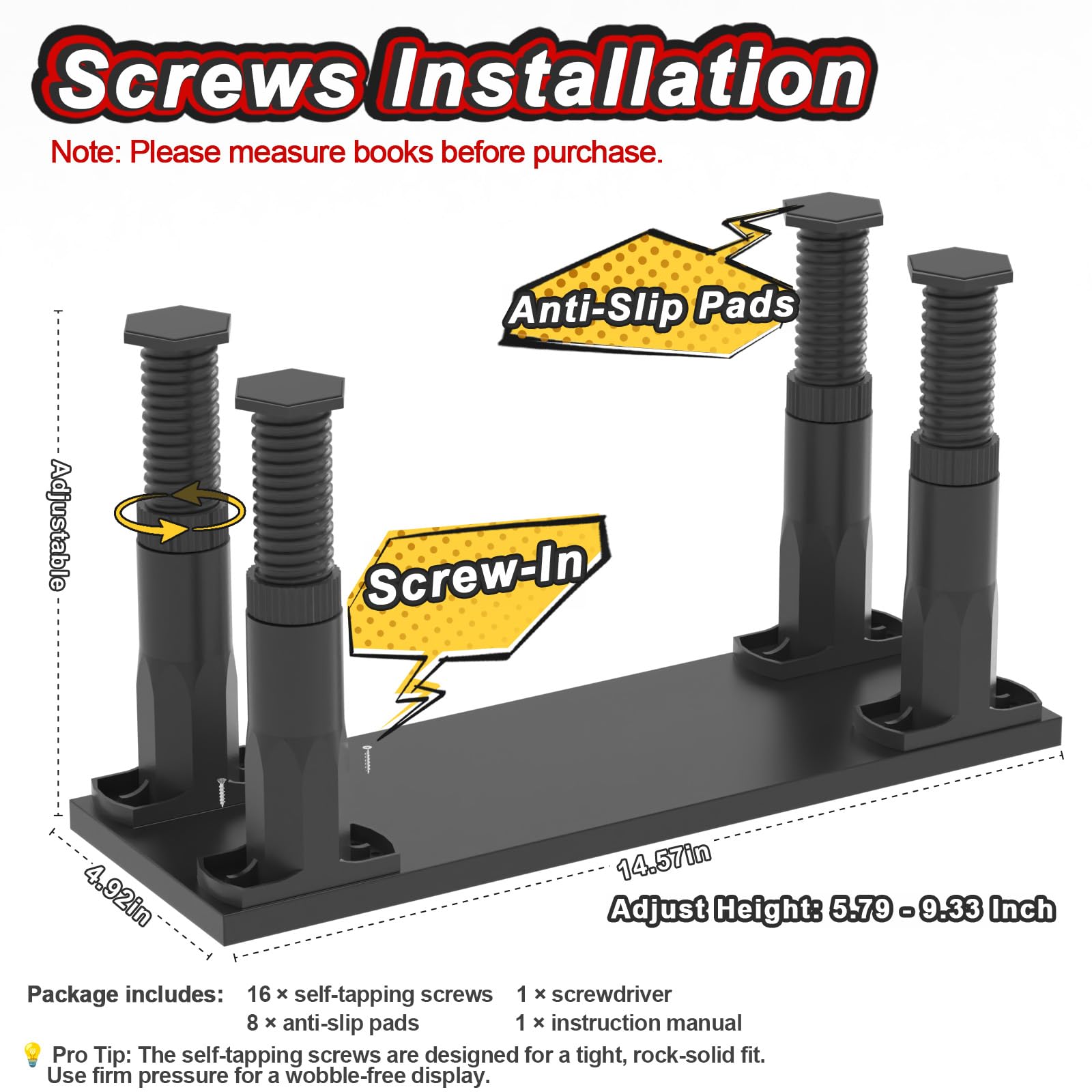 AVMDOM manga shelf riser double-row display keeps shelves organized