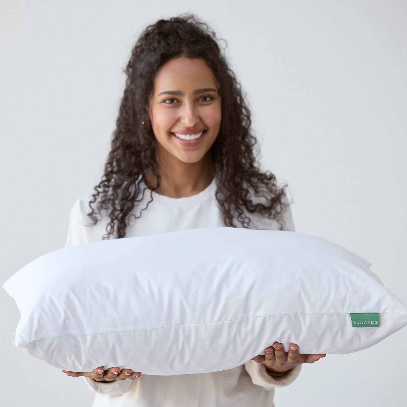 Avocado Green Mattress kapok fiber detail emphasizes natural softness