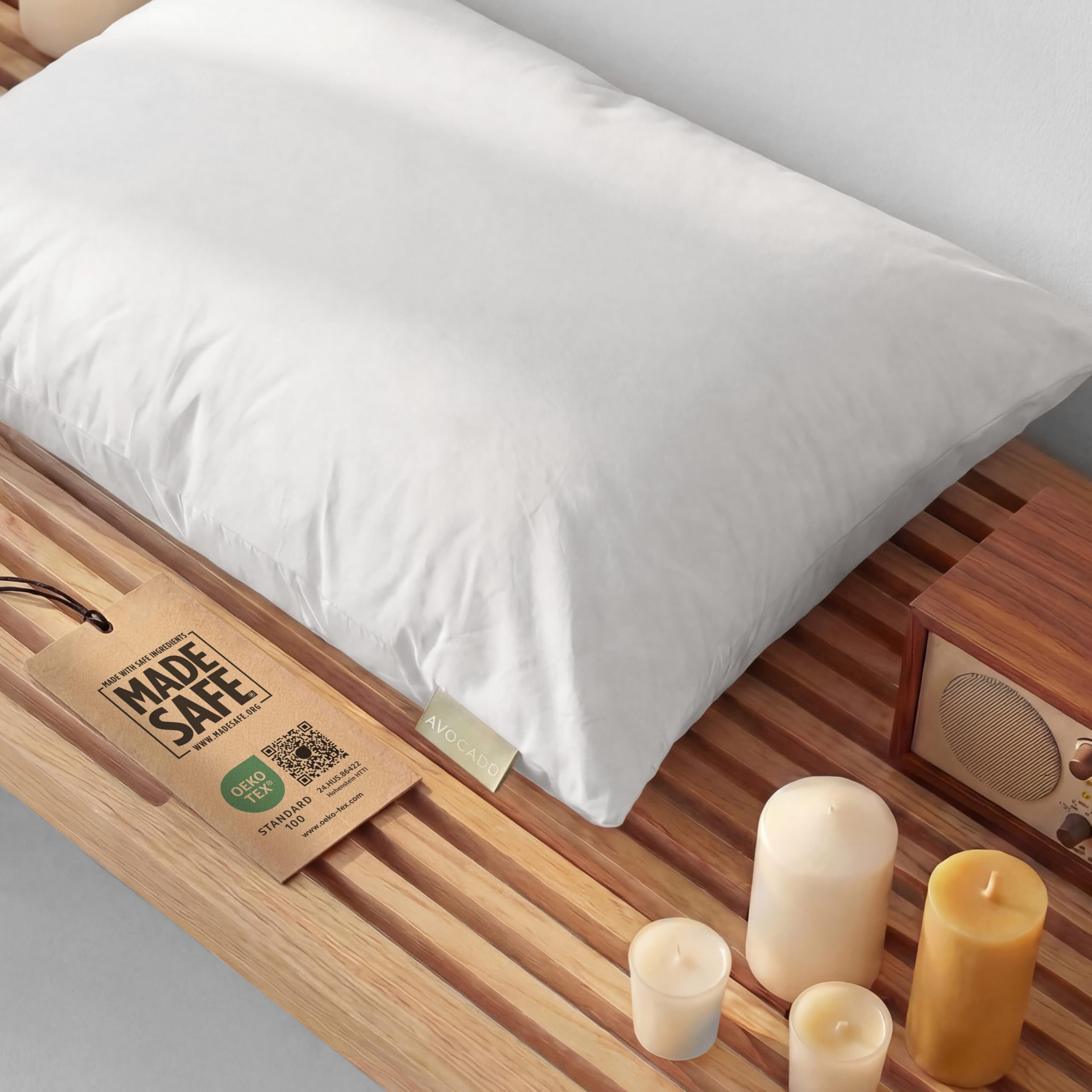 Avocado Green Mattress sleep scene bathed in natural light for calm vibes