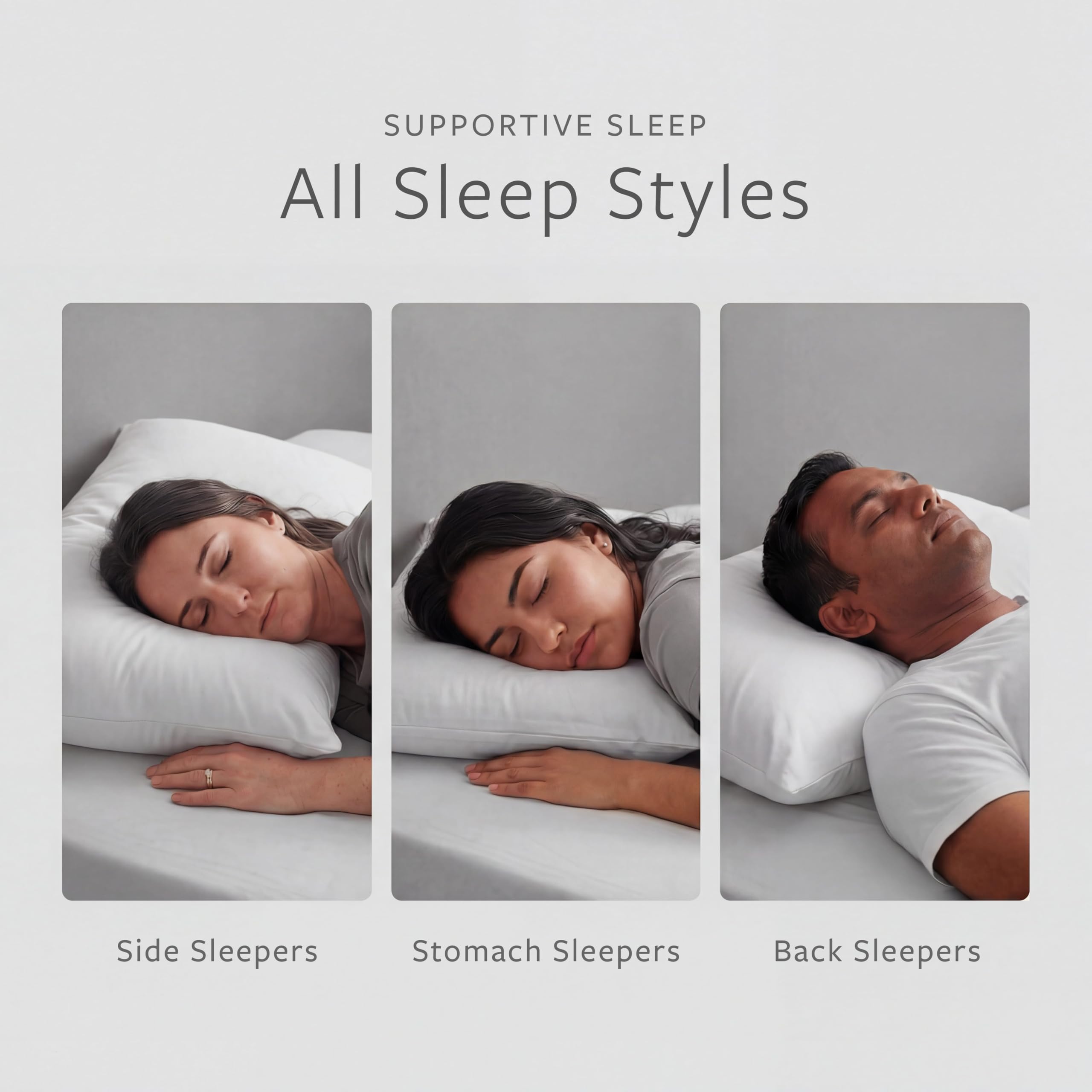 Profile view highlights comfortable cushion for neck alignment with Avocado pillow.