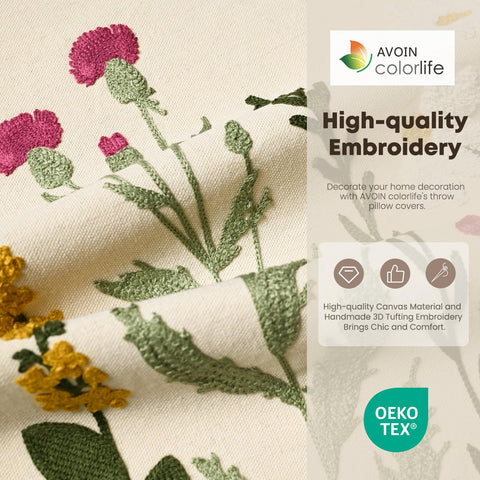 AVOIN colorlife sofa decor daisy pillow cover creates inviting seating