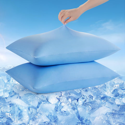 Avolare Arc-Chill 3.0 king pillowcase set shows cooling fabric for hot sleepers.