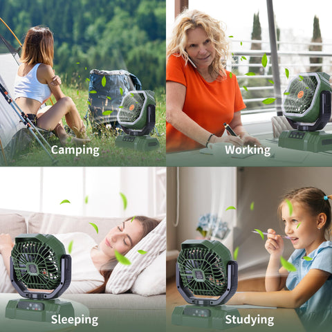 AVV 360-degree hook enables easy ceiling or tent hanging.