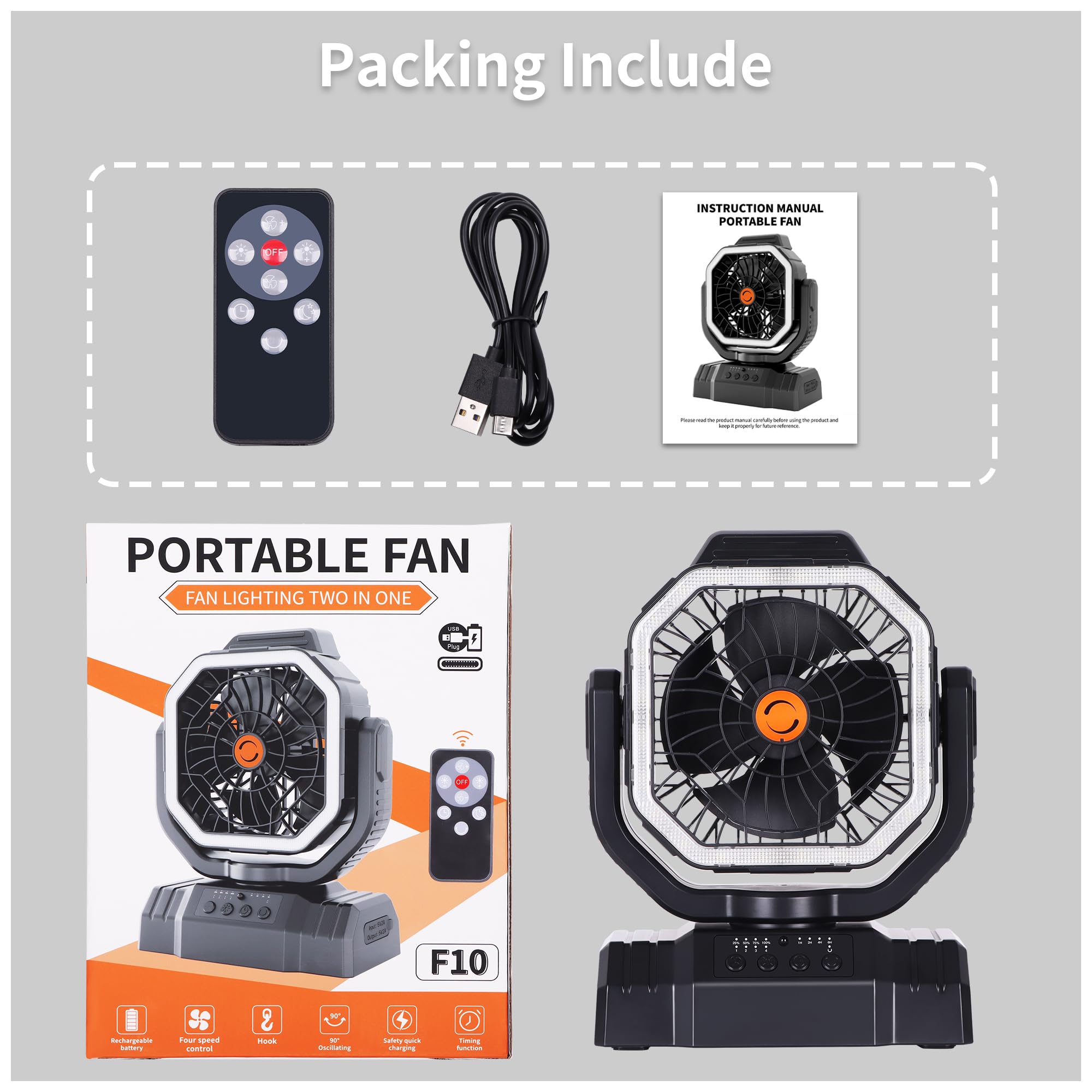 AVV fan in backpack-friendly setup for outdoor use.